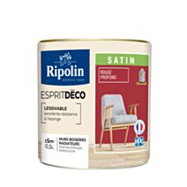 Peinture multisupport Esprit déco satin 0,5L rouge saint Emilion RIPOLIN